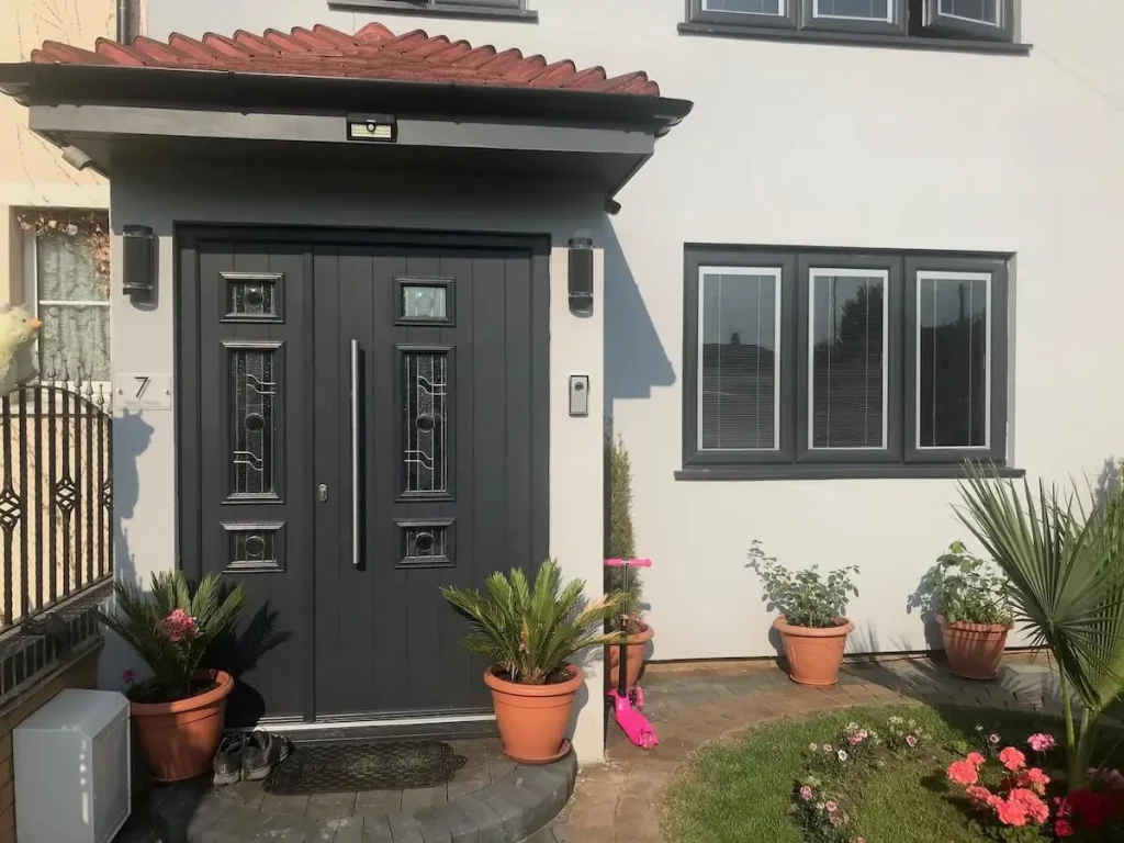 Anthracite Door And Matching Composite Sidelight